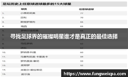 寻找足球界的璀璨明星谁才是真正的最佳选择